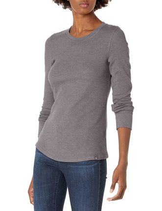 Dickies Women's Plus Size Long Sleeve Crew Neck Th