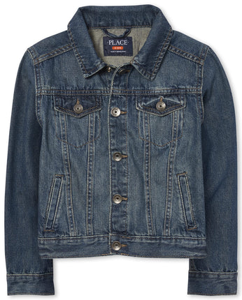 The Children's Place Boys' Denim Jacket, Streamwas
