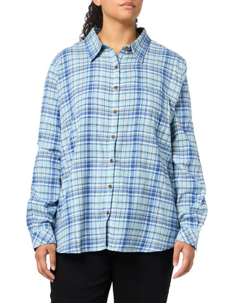 Dickies Women's Plus Size Shirt Ls, Blue, 3X