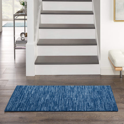 Nourison Essentials 2' x 4' Navy Blue Fabric Outdo