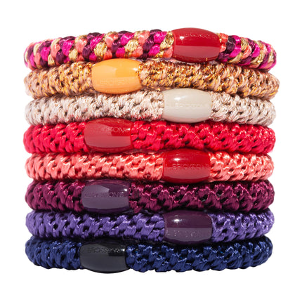 L. Erickson Colorful Hair Ties for Thick Hair, Gra