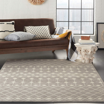 Nourison Grafix 4'x6' Grey Area Rug, 3'9"X5'9",