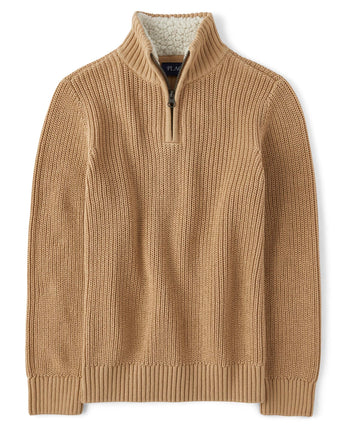 The Children's Place Boys' Long Sleeve Quarter Zip