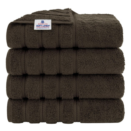 American Soft Linen Luxury 4 Piece Bath Towel Set,