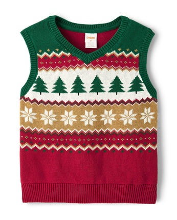 Gymboree Boys' and Toddler Sweater Vests, Christma