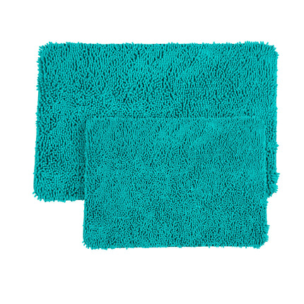 Bedford Home 2-Piece Memory Foam Shag Bath Mat- Se