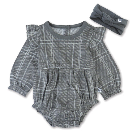 HonestBaby unisex-baby Bubble Romper and Headband