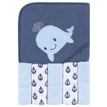 Hudson Baby Unisex Baby Hooded Towel and Five Wash