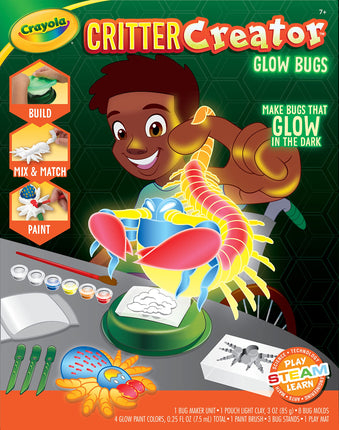 Crayola Glow in The Dark Clay Art Kit with Paints,
