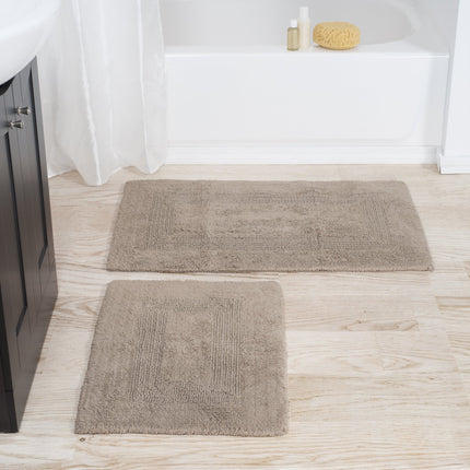 Bedford Home 100% Cotton 2 Piece Reversible Rug Se