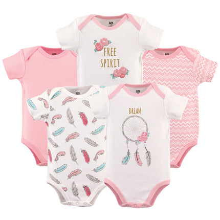 Hudson Baby Baby Infant Bodysuits, 5 Pack, Dream C