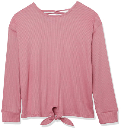 The Children's Place Girls' Long Sleeve Ribbed Tie