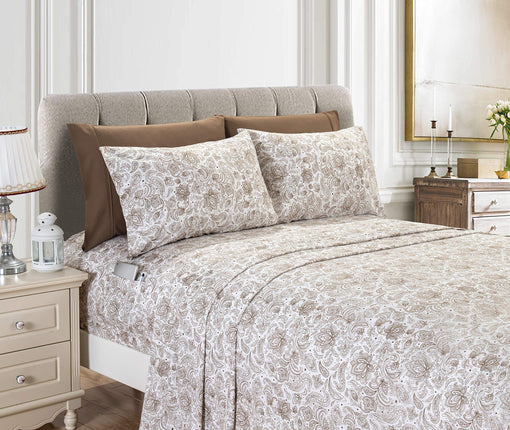 Elegant Comfort Amelia Boho Paisley 4-Piece Sheet