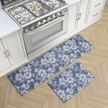 Laura Ashley - Anti-Fatigue Kitchen Mat, Iris Flor