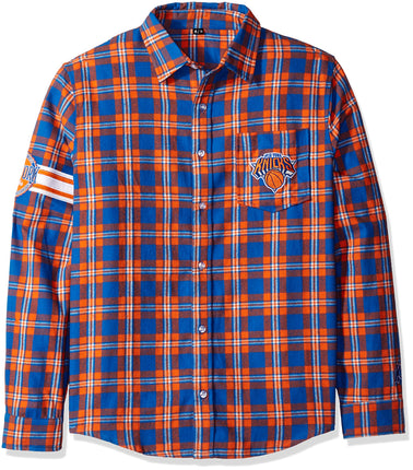 New York Knicks Wordmark Basic Flannel Shirt Small