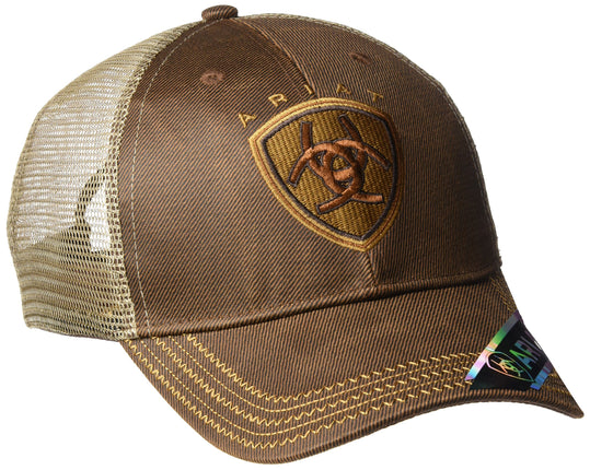 ARIAT Men's Oilskin Mesh Hat - Brown - One Size