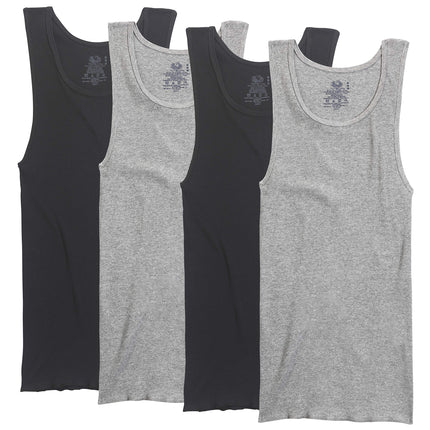 Fruit of the Loom Men's A-Shirt (Pack of 4), Black