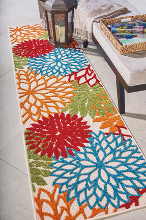 Nourison ALH05 Aloha Area Rug, 2'3" x 8', Green