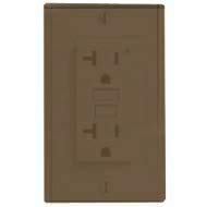 Leviton GFNT2 SmartlockPro Slim GFCI Receptáculo sin Resistencia a Manipulaciones con Auto Prueba e Indicador LED, 20 Amperios, Marrón