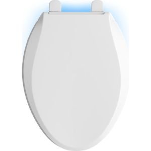 Kohler 75796-0 Cachet Nightlight Quiet-Close with Grip-Tight Toilet Seat