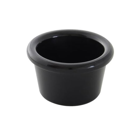 FSE PL534BL1 Round Ramekin, Smooth, Dishwasher Safe, BPA Free, Plastic, Black, 1.5" Diameter, Pack of 12