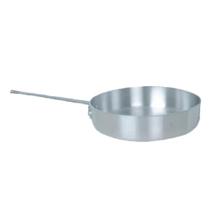 FSE ALSAP003 Saute' Pan, 5 Quart Capacity, Flat Bottom, Rounded Edges, Riveted Handle, Aluminum, Mirror-Finish, NSF