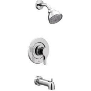 Moen T2663EP, Sistema de grifo de ducha para bañera de baño Vichy sin válvula, cromo, 1