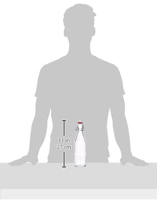 Bormioli Rocco Giara Bottle oz., Set of 12 Food Storage, 17 oz, Clear