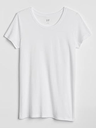 GAP Women's Favorite Crewneck Tee T-Shirt, White, XL