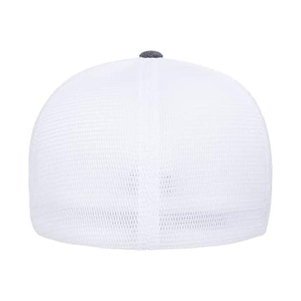 Flexfit Melange Unipanel Trucker Cap, Melange Dark Grey/White, S-M