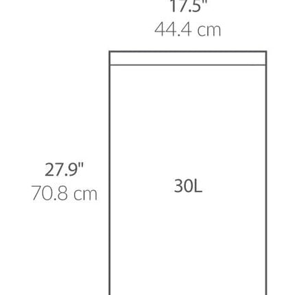 simplehuman Code G 100 Count,Genuine Custom Fit Liners, Drawstring Trash Bags in Dispenser Packs, 30 Liter / 8 Gallon, White