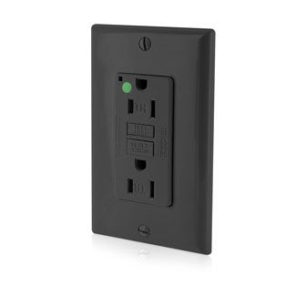 Leviton GFTR1-HGT 15A-125V Extra-Heavy Duty Hospital Grade Tamper-Resistant Duplex Self-Test GFCI Receptacle, Light Almond, 15-Amp