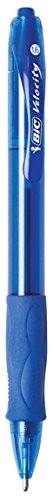 Bolígrafo retráctil BIC Glide Bold, punto grueso (1.6 mm), azul, 12 unidades, agarre de goma para una escritura cómoda (paquete de 18, 216 unidades en total)