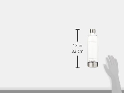 PHILIPS Carbonating Bottles, 1L Twin Pack Reusable PET Sparkling Water Bottles Compatible Sparkling Water Maker, 2 Pack