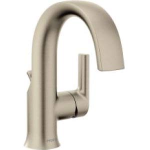 Moen S6910BN Doux One-Handle High Arc Laminar Stream Bathroom Faucet, Brushed Nickel