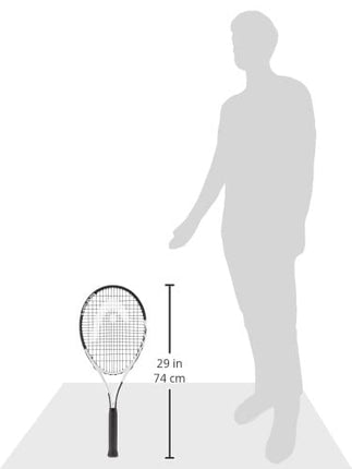 Raquette de tennis adulte HEAD Geo Speed - Pré-cordée Équilibre en tête 27,5 pouces - Manche 4 3/8 pouces, Noir/Blanc