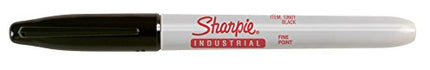 Sharpie Industrial Permanent Markers, Fine Point, Black, Box of 12