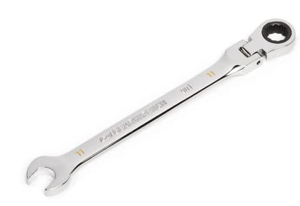 11mm 4 Degree Swing Arch 12 Point Flex Head Ratcheting Combination Wrench