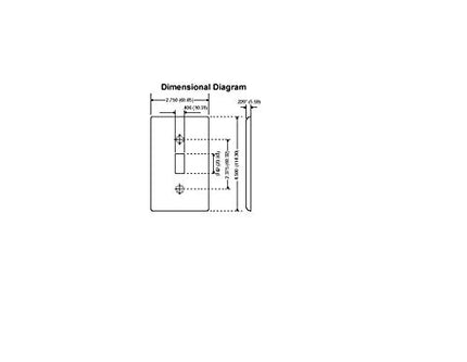 Leviton 1-Gang Toggle Device Switch Wallplate, Standard Size, Thermoplastic Nylon, 80701-GY, Grey