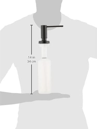 hansgrohe Bath and Kitchen Sink Soap Dispenser, Talis 4-inch, Modern Soap Dispenser in Matte Black, 40448671