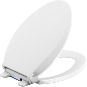 Kohler 75796-0 Cachet Nightlight Quiet-Close with Grip-Tight Toilet Seat