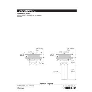 KOHLER 8799-BV K-8799-BV Duostrainer Sink Strainer, Vibrant Brushed Bronze, 1.5
