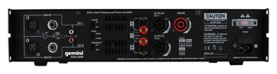 Gemini Sound XGA-2000 2-Channel Professional A/B Bridge PA System DJ Equipment Power 2000W Watt Instant Peak Power Rack Mount Audio Amplifier For Professional Set Up, Black,4.40 x 8.70 x 11.40