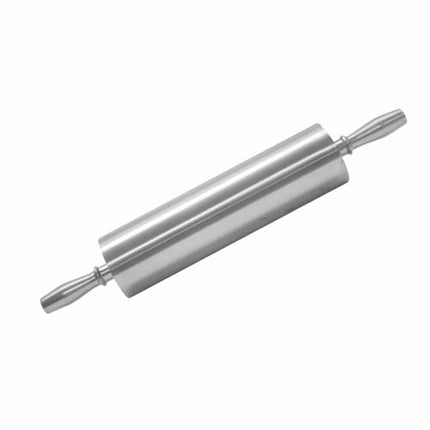 FSE ALRNP018 Rodillo de amasar, 18", barril de 3-1/2" de diámetro, superficie antiadherente, mangos contorneados, aluminio, plata