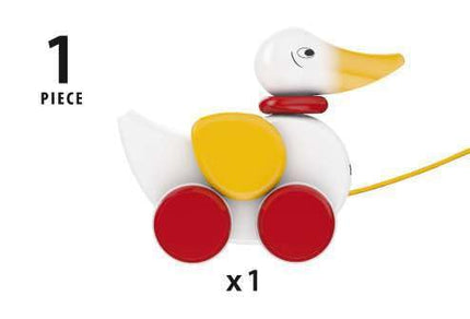 BRIO Duck Pull Along Toddler Toys for Ages 12 Months Up (Kids 1 Year Old)