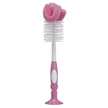 Cepillo para biberones Dr. Brown's - Silicona/Caucho - 2 unidades - Rosa - Limpieza fácil - Sin BPA