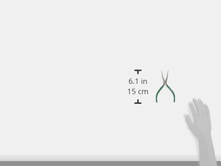 ENGINEER Needle Nose Pliers (160mm) with Integral Wire Cutting Jaws (Long Nose Pliers). Made in Japan. pr-46, Green