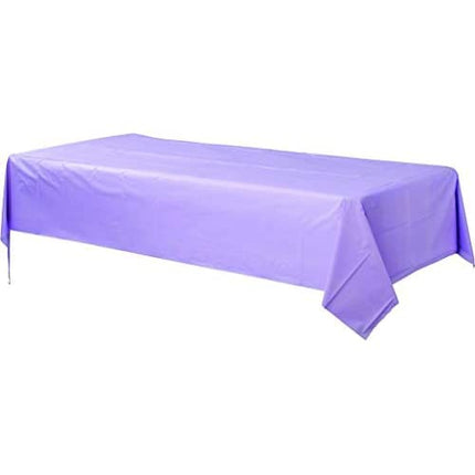 Nappe de fête rectangulaire jetable en plastique, violet, plastique, 135 x 274 cm