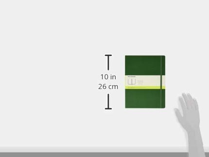 Moleskine Classic Notebook, Notebook With Plain Pages, Hard Cover and Elastic Closure, Myrtle Green, XL, 19 x 25 cm, 192 Pages