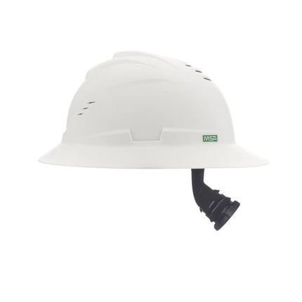 MSA 10215828 V-Gard C1 Vented White Full Brim Hard Hat with ReflectIR Cooling Thermal Barrier and Fas-Trac III Suspension - Uses Highly Innovative Cooling Features to Help Alleviate Heat Stress